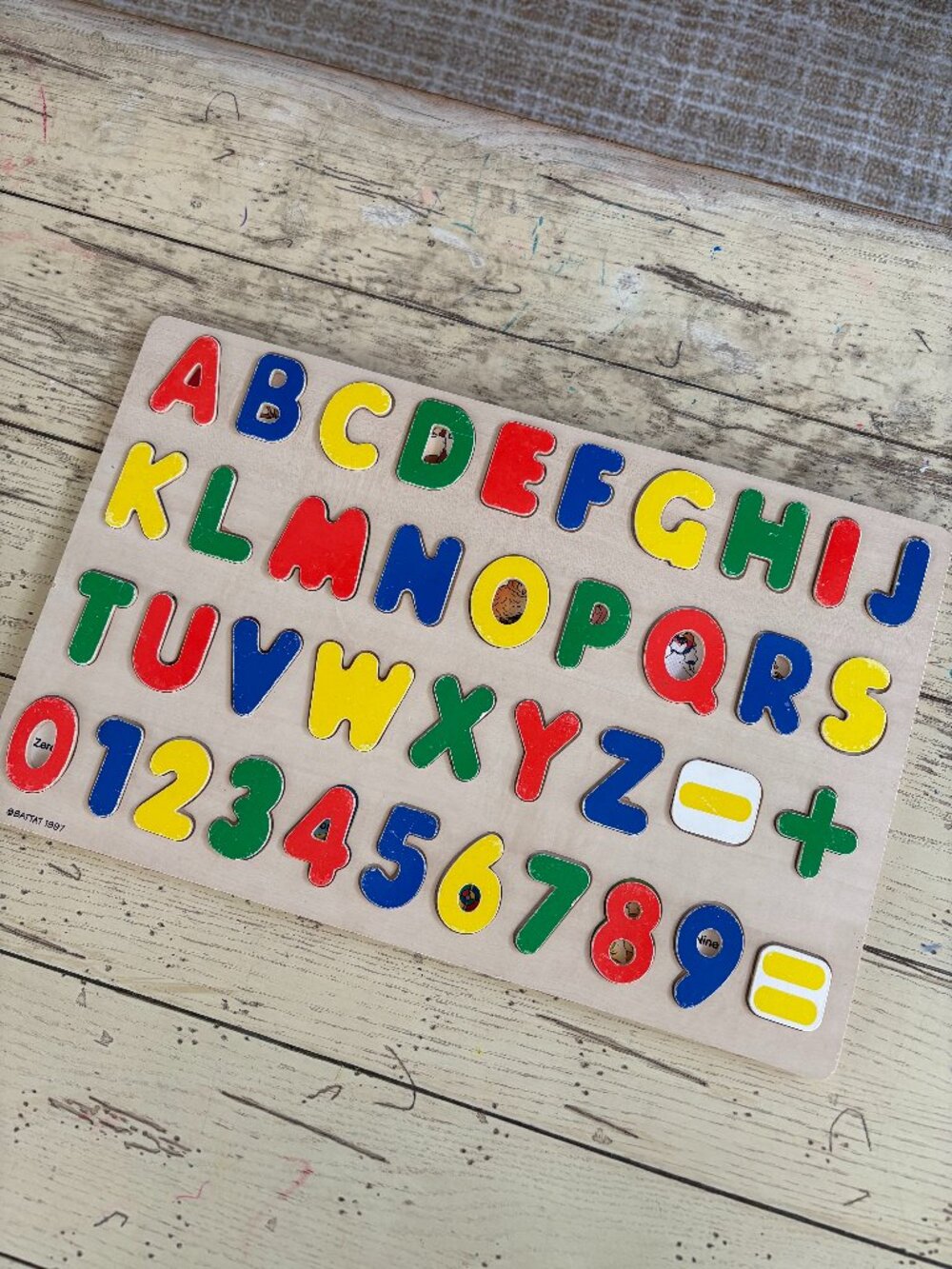 Educational ABC123 39-Piece Real Wood Jigsaw Puzzle